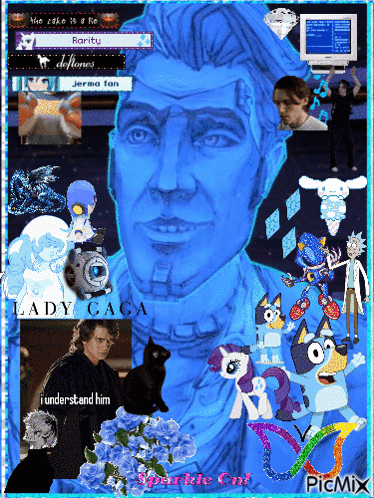 A Collage Of Lady Gaga And Sonic The Hedgehog Among Others GIF