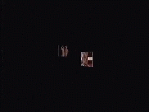 A Collage Of Pictures Of A Man And A Woman On A Black Background . GIF