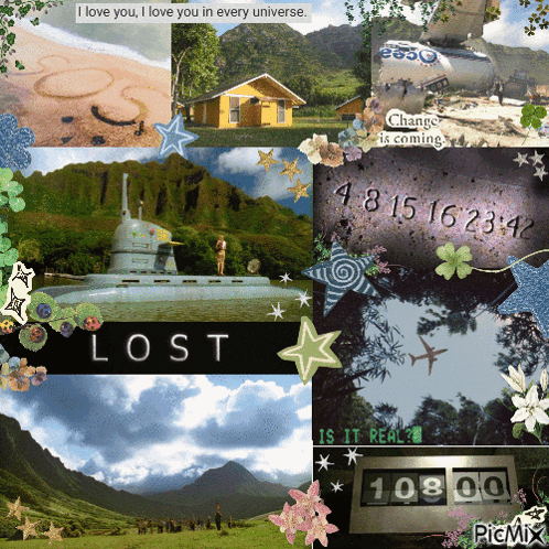 A Collage Of Pictures With The Word Lost On The Bottom GIF