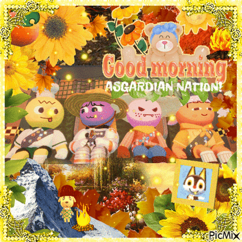 Stuffed Animals Collage Good Morning Asgardian GIF