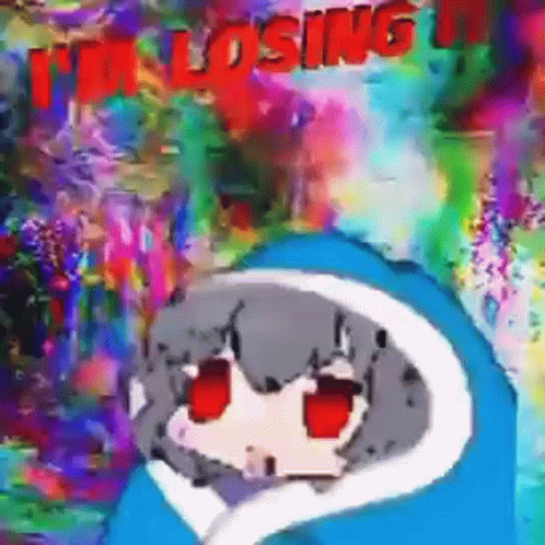 a colorful background with a cartoon character and the words i 'm losing