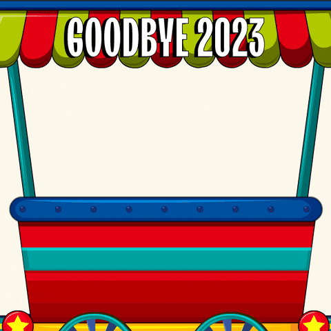 A Colorful Cart That Says Goodbye 2023 GIF