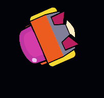 A Colorful Cartoon Character With A Skull On His Hat And Sunglasses GIF