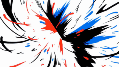 A Colorful Drawing Of A Woman 'S Face With A Smile GIF