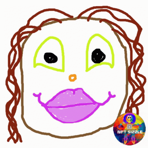 A Colorful Drawing Of A Woman With The Words Gorgeous Above Her GIF