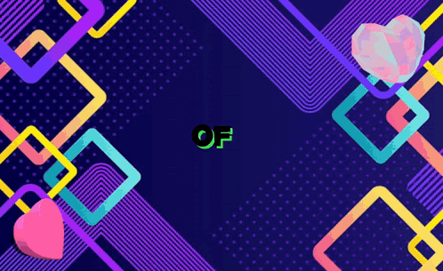 A Colorful Geometric Background With The Word Of In The Middle GIF