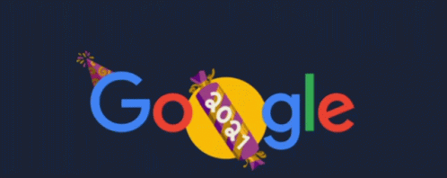 A Colorful Google Logo With The Year 2022 On It GIF