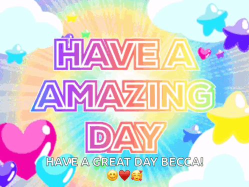 A Colorful Greeting Card Says Have A Amazing Day GIF