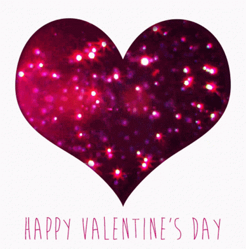 A Colorful Heart With The Words Shine On Happy Valentine 'S Day On It GIF