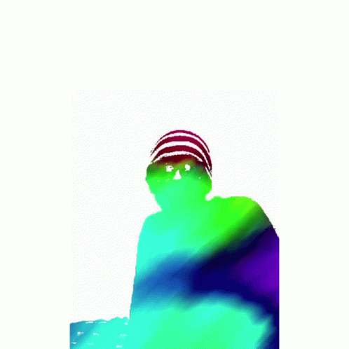 A Colorful Image Of A Person With The Words " You Meet Daily And Hooking With Killers At Dingy Places " GIF