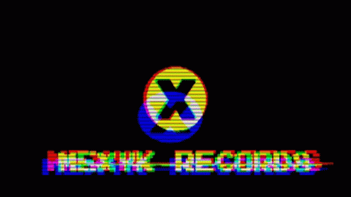 A Colorful Logo For Mervk Records Is Displayed On A Black Screen GIF