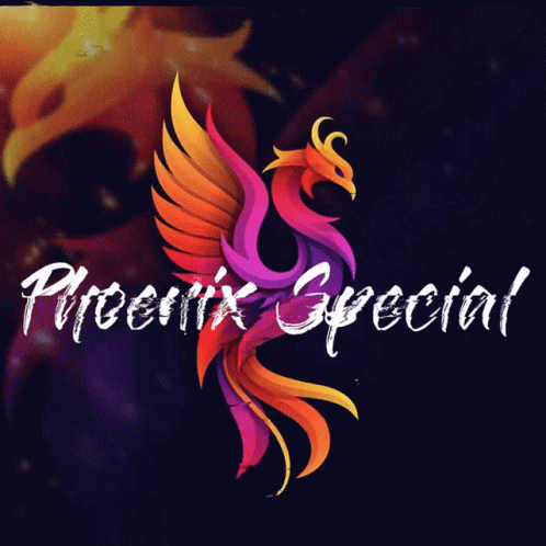A Colorful Logo For Phoenix Special With A Phoenix In The Center GIF
