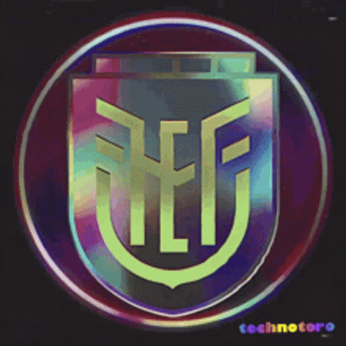 a colorful logo for technotoro with a shield in the center