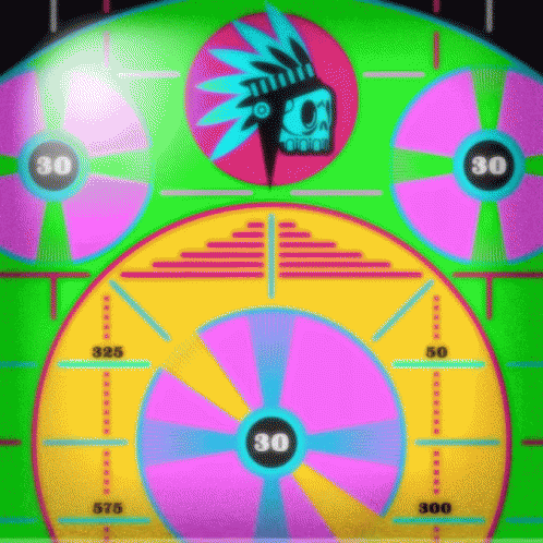 A Colorful Target With The Number 30 On The Center GIF