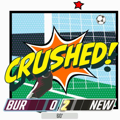 A Comic Book Illustration Of A Soccer Game That Says Crushed GIF