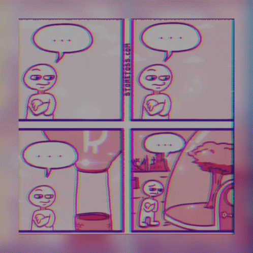 A Comic Strip With A Speech Bubble That Says Stonetoss.com On The Bottom GIF