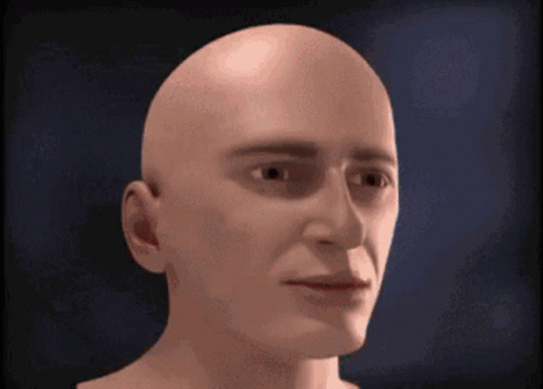 A Computer Generated Image Of A Bald Man 'S Head GIF