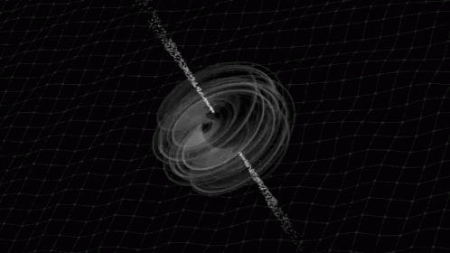 A Computer Generated Image Of A Black Hole In The Middle Of A Galaxy . GIF