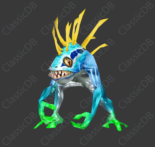 A Computer Generated Image Of A Blue And Yellow Monster With Classicdb Written In The Background GIF