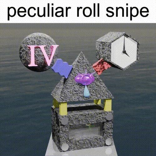A Computer Generated Image Of A Clock With The Letters Iv On It GIF