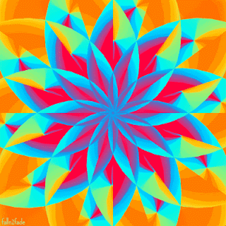 A Computer Generated Image Of A Colorful Flower With The Name Falnzblade Written Below It GIF
