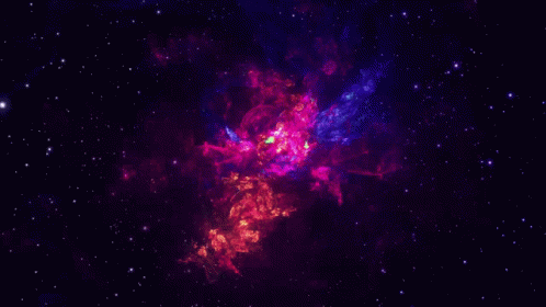 A Computer Generated Image Of A Colorful Galaxy With Stars GIF