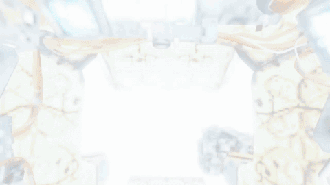 A Computer Generated Image Of A Futuristic Room With A Light Coming Out Of It GIF