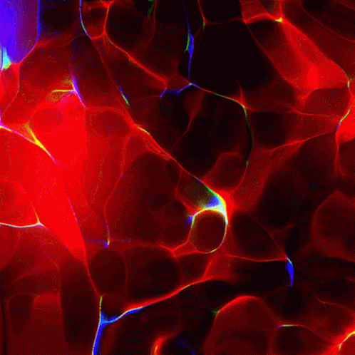 A Computer Generated Image Of A Glowing Red And Yellow Background GIF