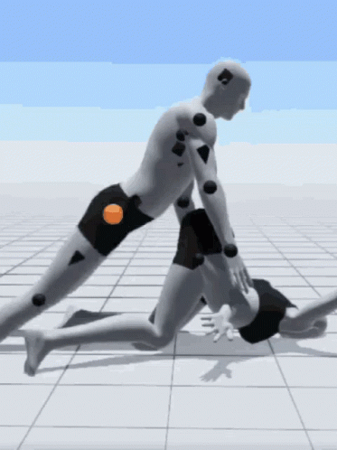 A Computer Generated Image Of A Man And A Woman GIF