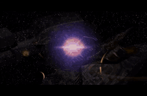 A Computer Generated Image Of A Planet In A Galaxy GIF