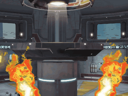 Room Scene With Ecom Sign GIF