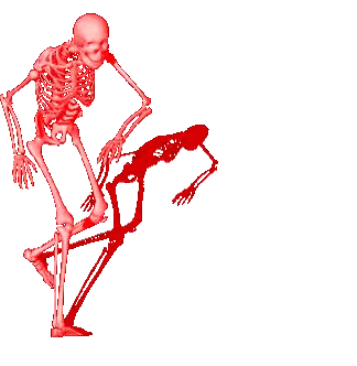 a computer generated image of a skeleton with green arms