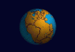 A Computer Generated Image Of A Spinning Globe GIF