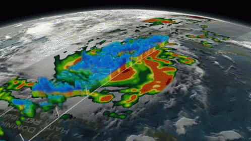 A Computer Generated Image Of A Tropical Cyclone In The Dominican Islands GIF