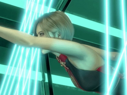 Woman In Red And Black Outfit GIF