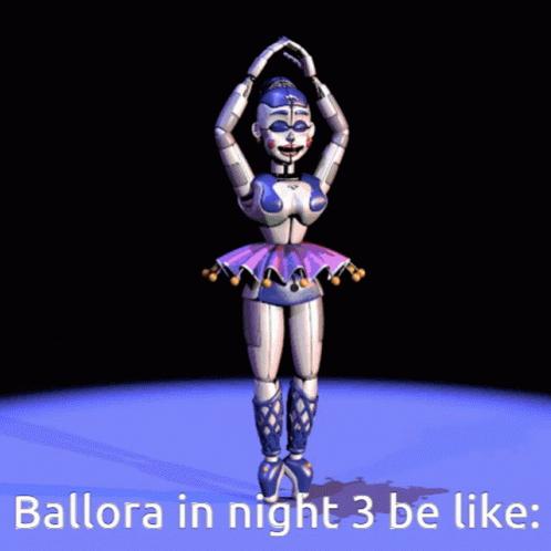 A Computer Generated Image Of Ballora In Night 3 GIF