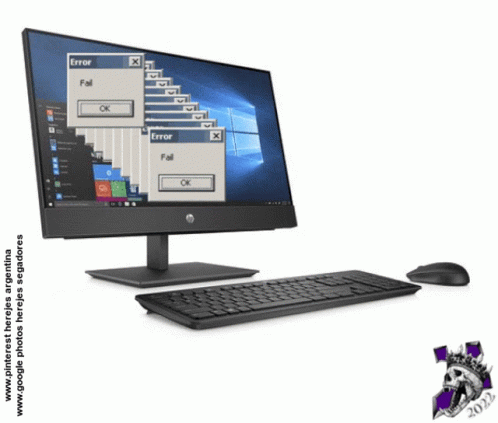 A Computer Monitor With A Bunch Of Error Messages On The Screen GIF
