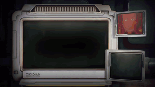 A Computer Monitor With Obsidian Written On The Front GIF