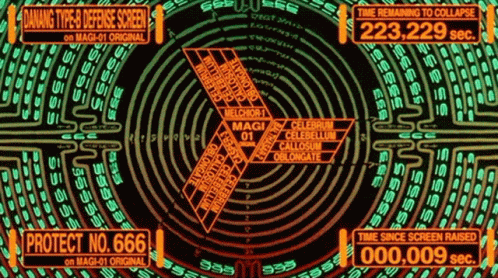 A Computer Screen Shows A Circular Pattern And Says Protect No. 666 On It GIF