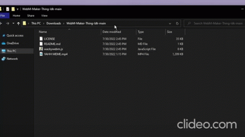 A Computer Screen Shows A Folder Called Webm-Maker-Thing-Idk-Main GIF