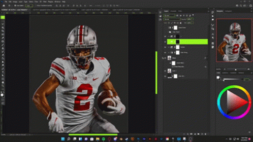 A Computer Screen Shows A Football Player Wearing A Number 2 Jersey GIF