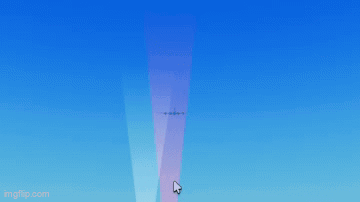 A Computer Screen Shows A Plane Flying Through A Blue Sky With A Cursor Pointing To It GIF