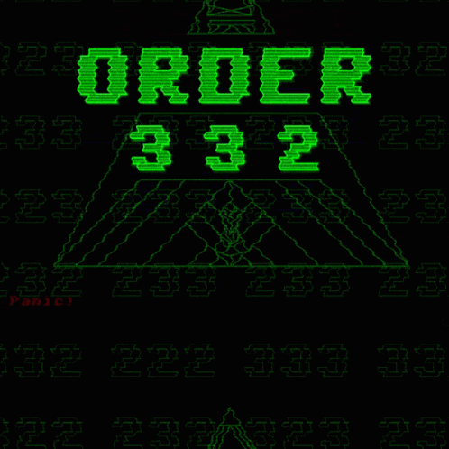 A Computer Screen Shows A Pyramid And The Words Order 332 GIF