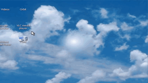 A Computer Screen Shows Icons For Google Chrome Vlc Media Player Paint And Windows Media Maker GIF