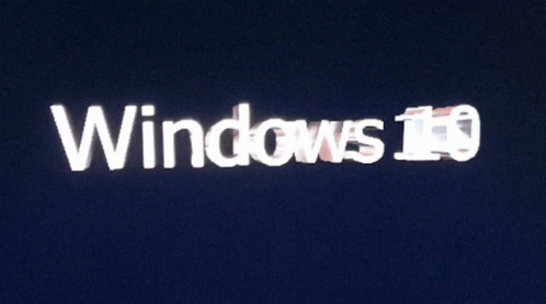 A Computer Screen Shows The Windows 10 Logo GIF