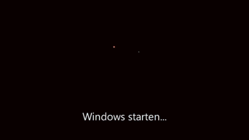 A Computer Screen That Says Windows Starten GIF
