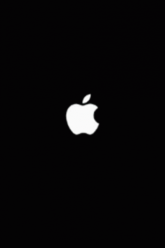 A Computer Screen With A Glitch Effect And A Picture Of An Apple GIF