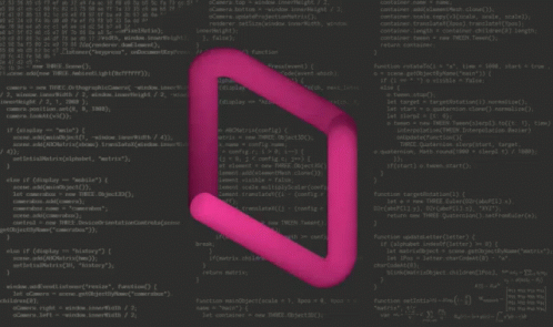 A Computer Screen With A Pink Triangle In The Center GIF