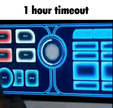 A Computer Screen With The Words 1 Hour Timeout Written On It GIF