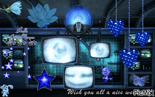 A Computer Screen With The Words Wish You All A Nice We Picmix On The Bottom GIF